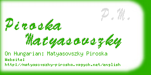 piroska matyasovszky business card